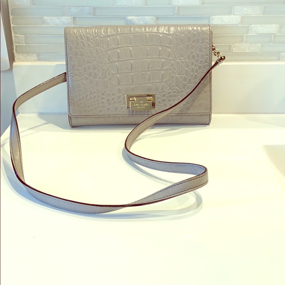 Kate Spade Grey Crossbody/Clutch Purse - Picture 1 of 4